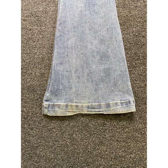 Ed Hardy Flare Blue Jeans Womens 26x32 Tattoo Graphic Embroidered Skull Grunge - Picture 12 of 12